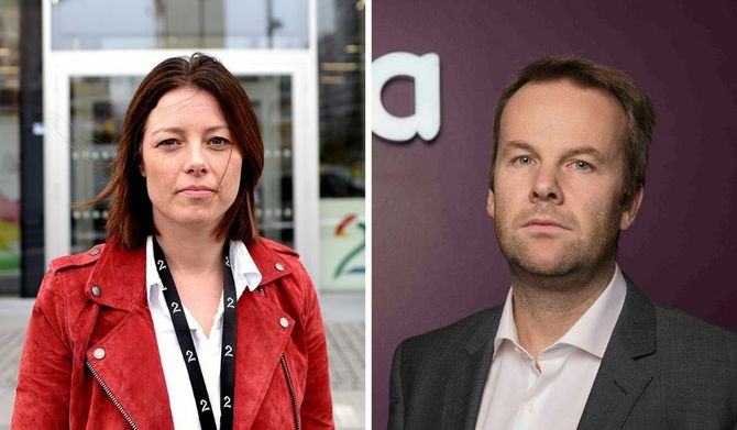 Det er fortsatt ingen enighet mellom Sarah Willand (til venstre) og TV 2 og Henning Lunde og Telia.