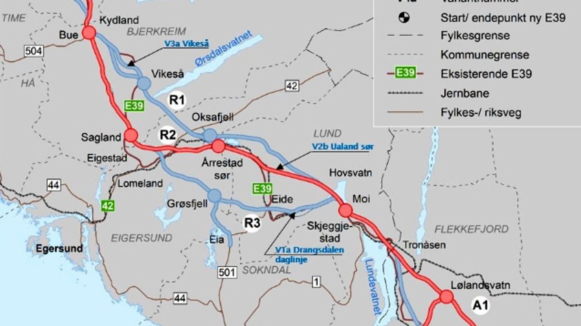 Planforslag for ny E39-strekning er oversendt