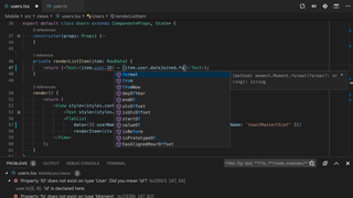 Typescript-kode i Visual Studio Code.