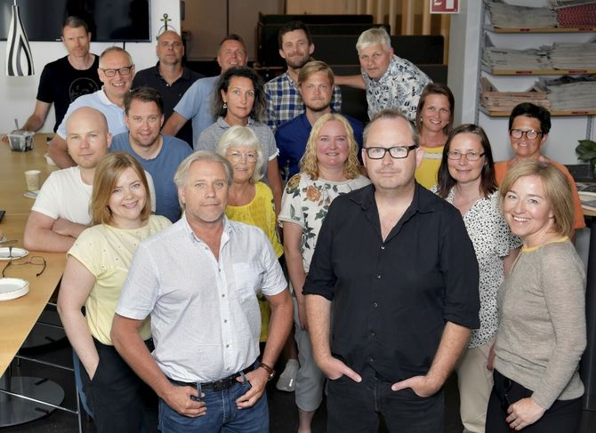 Hamar Arbeiderblads redaksjon, juni 2020.