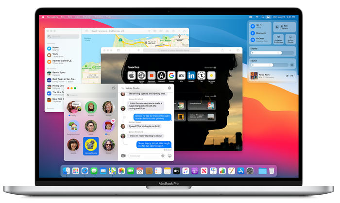 Mac OS Big Sur og tilhørende programmer fra Apple har fått oppdatert design – blant annet med ny fargepalett og avrundede hjørner.