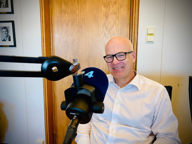 Kringkastingssjef Thor Gjermund Eriksen i Pressepodden.