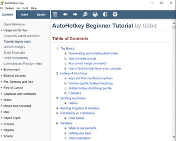 Autohotkey har temmelig omfattende dokumentasjon, og flere steder å begynne hvis du er nybegynner. Vi anbefaler at du går til Tutorial (quick Start).