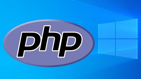 PHP-logoen på skrivebordet i Windows 10.