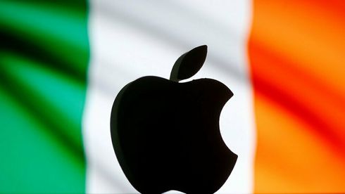 Apple-logo på irsk flagg. 