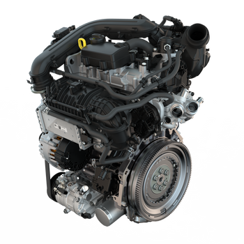En Volkswagen TSI bensinmotor fra nyeste generasjon Golf.