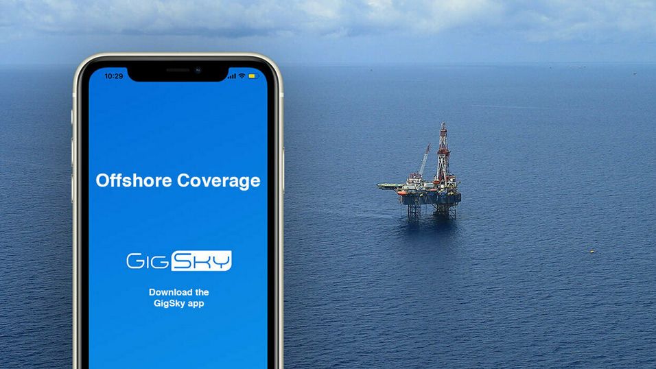 Sammen med appen fra Gigsky leverer Tampnet mobildekning på havet rund plattformene i Mexico-gulfen og i Nordsjøen. 