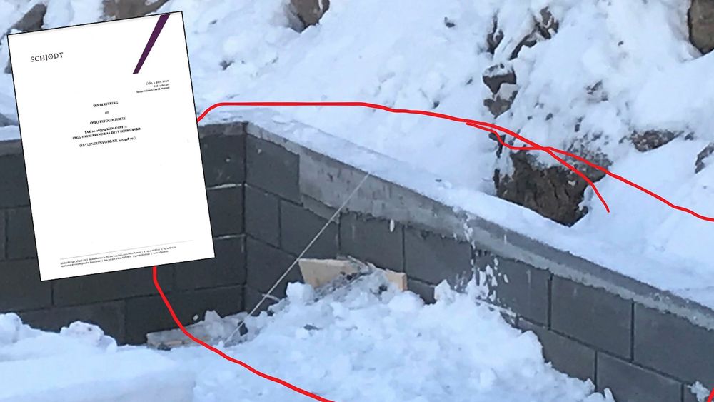 Innberetningen fra bostyret innbefatter også varsel om søksmål fra Smedsrud Grendelag, som blant annet har innsigelser mot murverket til MT-Entreprenør (se egen sak).