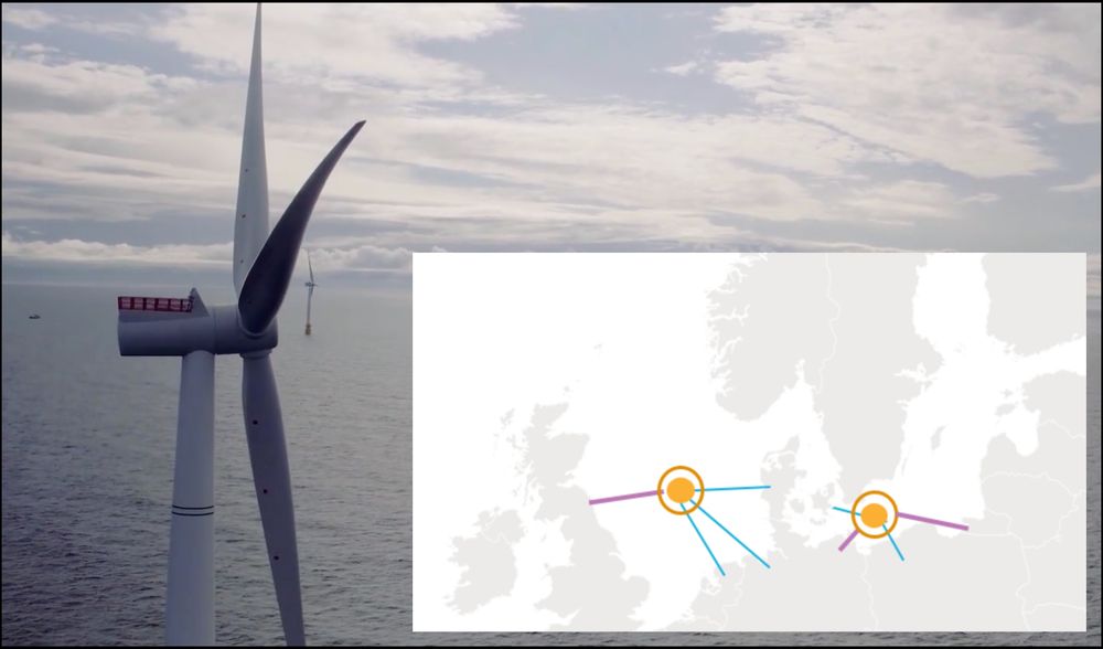 En havvind-hub i Nordsjøen kan få tilknytning til Tyskland, Nederland, Danmark og Storbritannia. En tilsvarende hub i Østersjøen kan sende strøm til Danmark, Polen, Tyskland og Litauen.