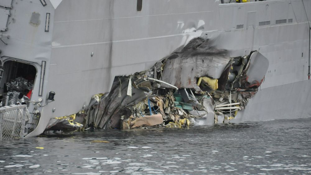 Skadene på KNM Helge Ingstad.