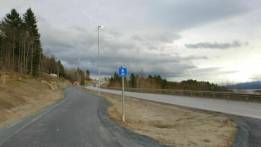 Ny gang- og sykkelvei langs E6 Kvam-Grøtan i Steinkjer kommune.