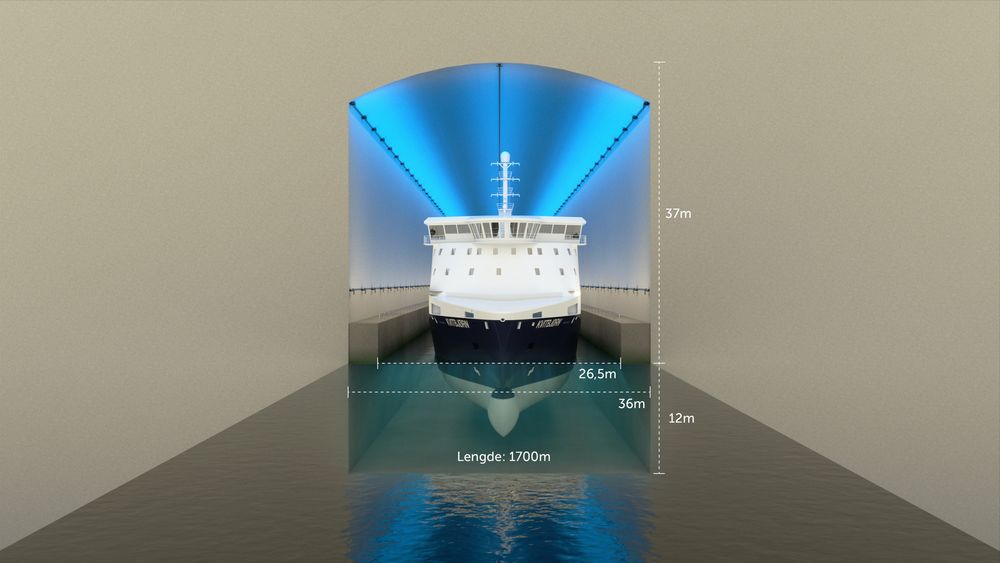 Stad skipstunnel: 1,7 km. Seilingsbredde (fender-fender): 26,5 meter. Seilingshøyde: 33 meter. Dybde: 12 meter. Tunnelen dimensjoneres for skip på mellom 15.000-20.000 bruttotonn, maks 29,5 meters høyde, 21,5 meters bredde og inntil åtte meter dypgang. Kapasitet: Minst 100 skip i døgnet. Seilingstid ca. 24 minutter. Byggestart 2022. Byggetid: 3-3,5 år.