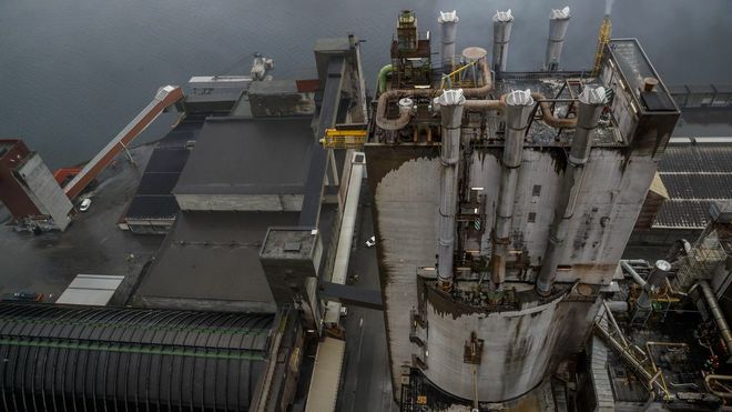 Yaras anlegg på Herøya i Porsgrunn. (Foto: Cornelius Poppe/NTB)