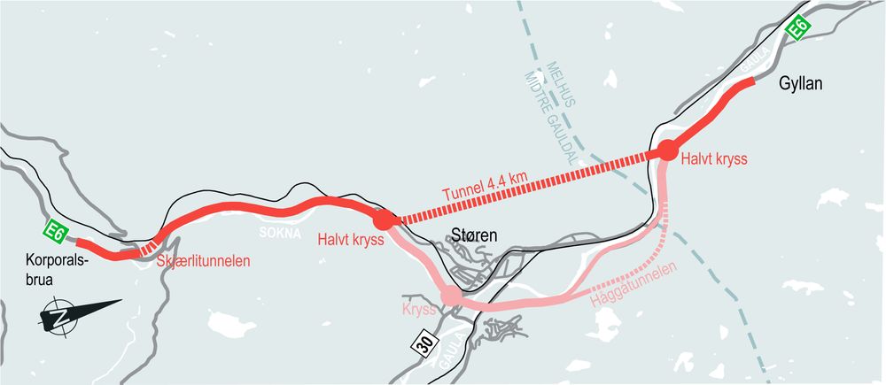 Nye Veier anbefaler Midtre Gauldal og Melhus kommune om å gå videre med tunnelalternativet forbi Støren. Denne løsningen er bedre for både miljø og økonomi.