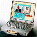 Bærbar Toshiba-PC fra 1997.