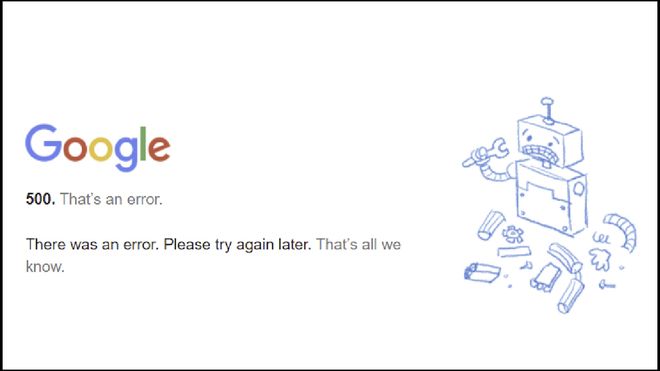 Google-feilmelding.