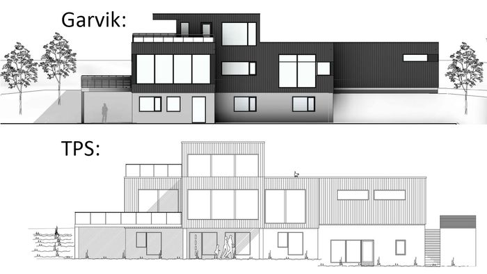 Hustegninger Garvik Prosjekt Tegning enebolig rettssak tvist arkittekt teknisk Karmøy Gabriel Torvastad