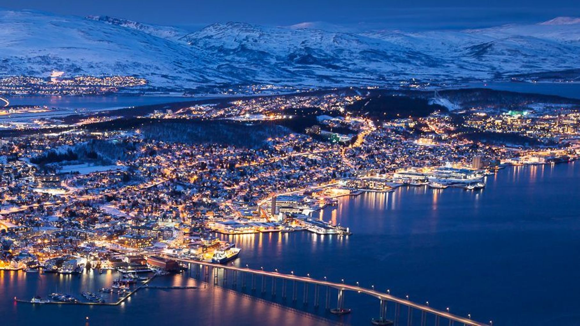 Universitetet i Tromsø ligger til høyre i bildet. Ilustrasjonsfoto.