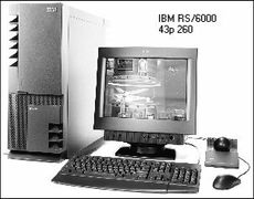 Arbeidsstasjonen IBM RS/6000 43p Model 260.