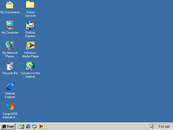 Skrivebordet i Windows Millennium Edition/Windows Me