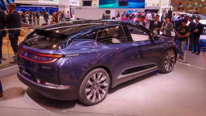 Den nesten produksjonsklare Byton M-byte ble lansert i Frankfurt i 2019.