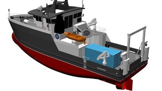 Havforskningsinstituttet får et 35 meter langt skip på 499 bruttotonn og rett under 1000 hk for å tilfredsstille paragrafkrav.  Design: LMG Marin - LMG 35-CRV
