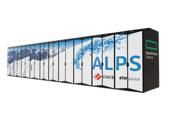 Tegning av superdatamaskinen Alps ved CSCS i Sveits.