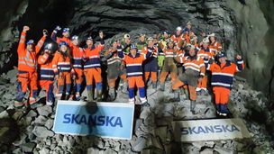 Jubel i nord: Gjennomslag i Skarvbergtunnelen