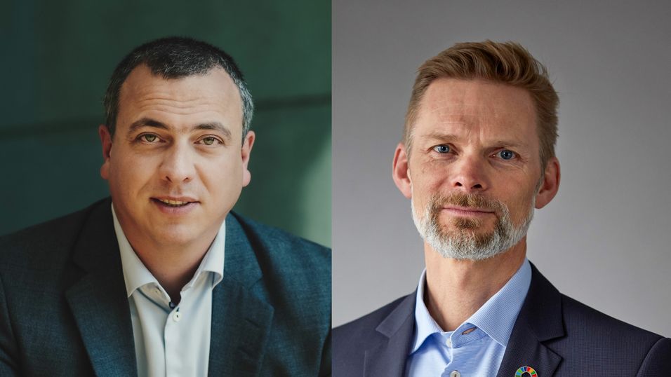 Abelias leder for teknologi og digitalisering, Kjetil Thorvik Brun (til høyre) og IKT-Norge-sjef Øyvind Husby er begge skuffet over at ikke støtten til bredbånd er foreslått økt til én milliard kroner årlig. 