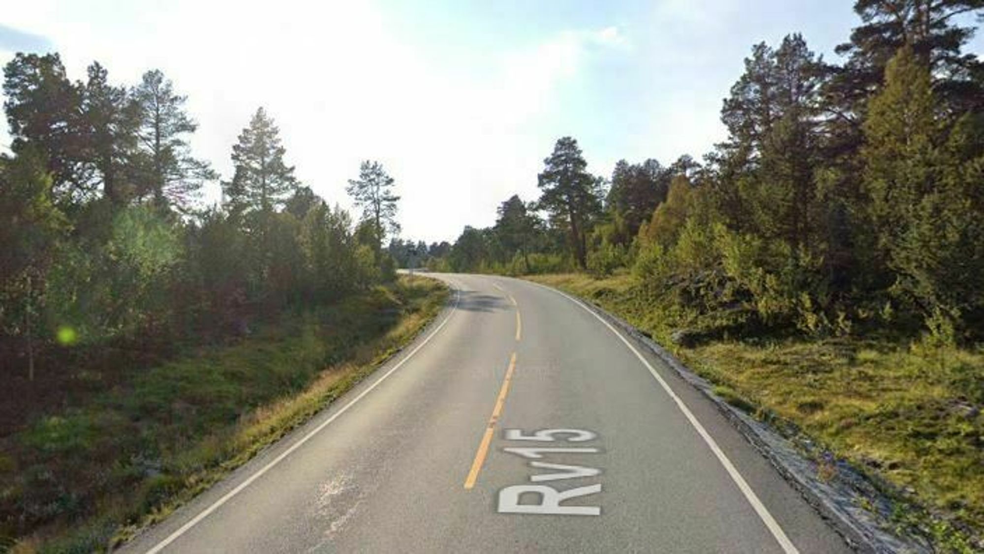 Omtrent her starter svingen som skal bygges om.