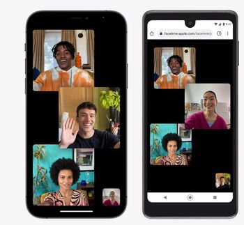 Facetime i IOS-appen og i nettleseren på en Android-enhet.