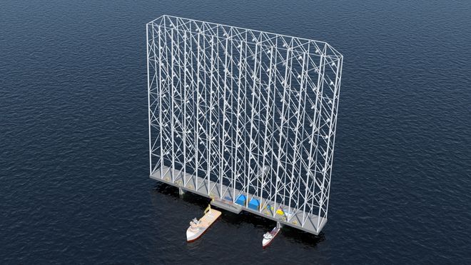 Denne rammen har 117 turbiner med blader av aluminium: Skal høste fem ganger mer energi enn dagens turbiner