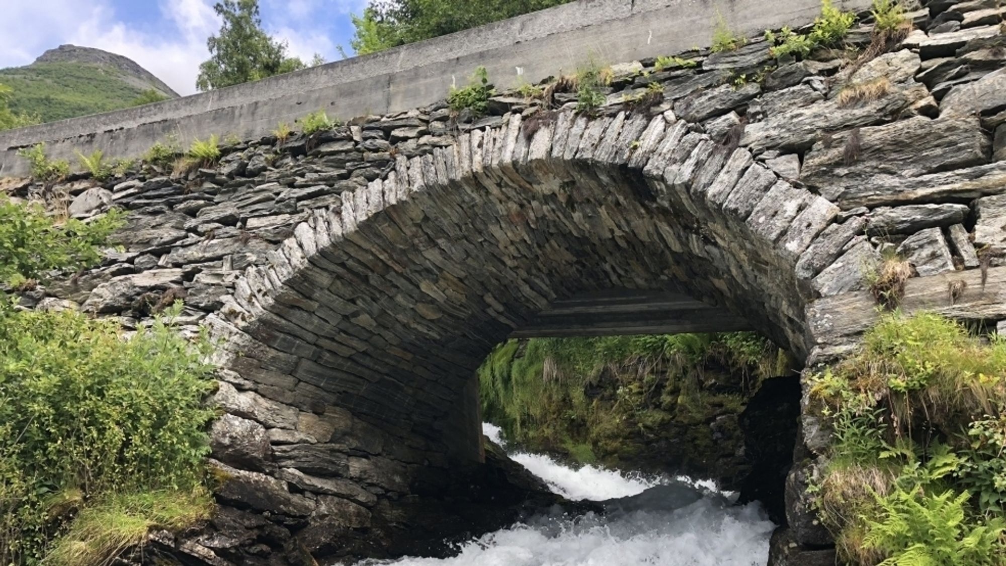 Flåbrua er ei 7,4 meter lang steinhvelvsbru fra 1880, men ble utvidet i 1959.