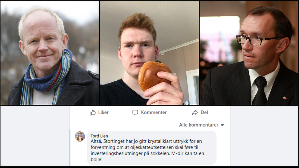 Lars Haltbrekken (SV), Ask Ibsen Lindal (MDG) og Espen Barth Eide (Ap) reagerer på at tidligere olje- og energiminister Tord Lien ber Miljødirektoratet «ta seg en bolle» etter at de uttrykte bekymring for Wisting-utbyggingen.