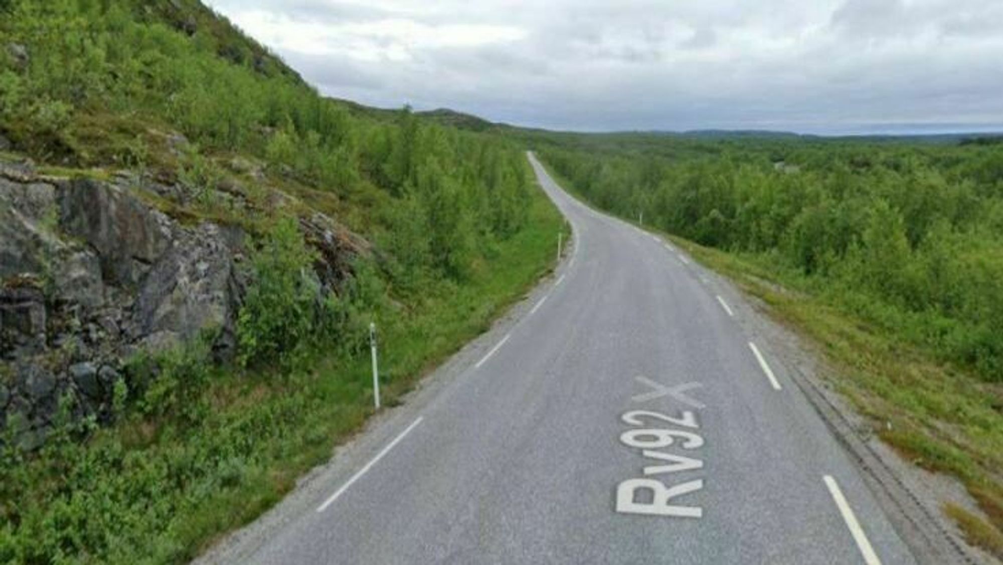 Riksvei 92 mellom Neiden og riksgrensen. 