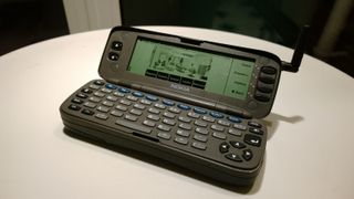Nokia 9000 Communicator i åpen tilstand.