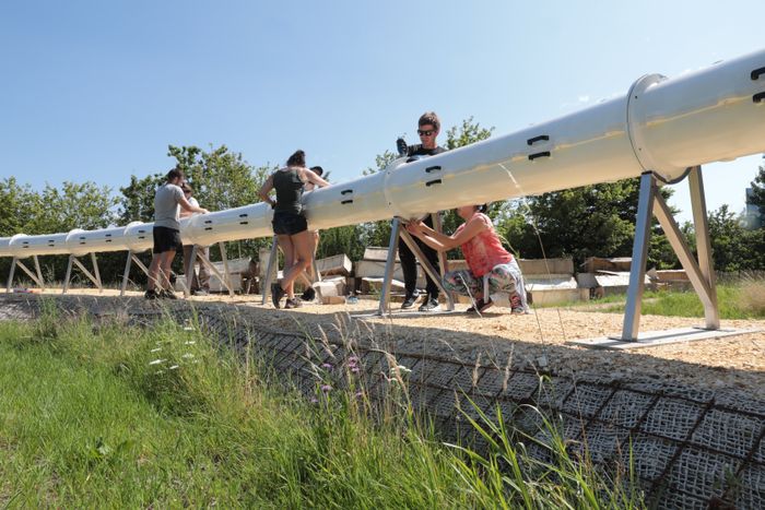 Europas første testbane for hyperloop kom på plass i Lausanne i juli 2021.