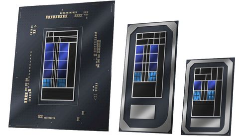 Intels «Alder Lake»-systembrikker for henholdsvis stasjonære, bærbare og ultrabærbare PC-er.