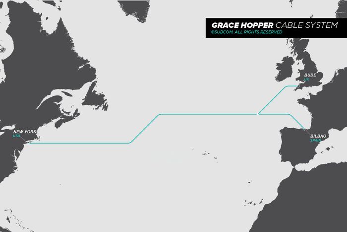 Google og underleverandør Subcom har nå fått trukket den nye fiberkabelen hele veien fra USA til England. De nådde også land i Spania tidligere i september.