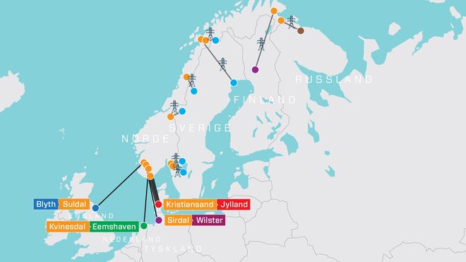 Her er alle Norges utenlandskabler