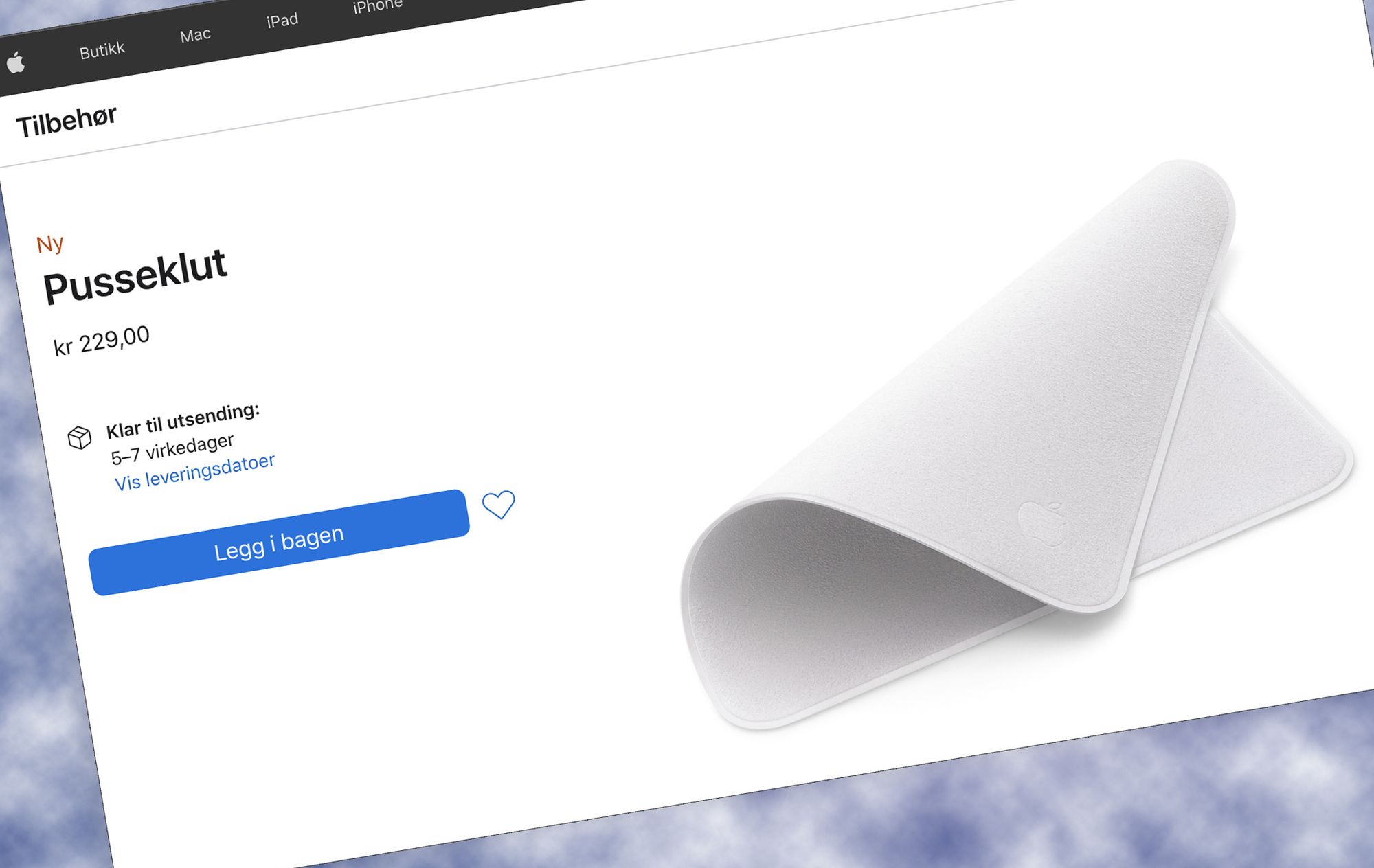 Apple har lansert en pusseklut til 229 kroner - Digi.no