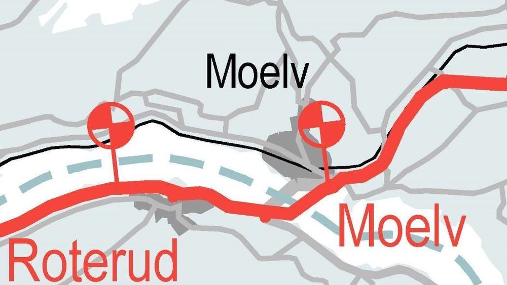 Delstrekningen Moelv-Roterud er cirka 11 kilometer lang. Prosjektet omfatter ny motorveibru over Mjøsa samt totalt cirka 9,4 kilometer vei i dagen på begge sidene av broen.