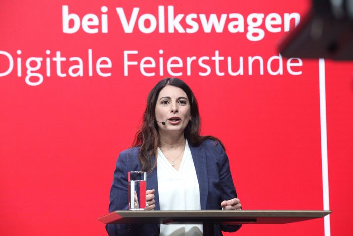 Daniela Cavello, leder for VW-Betribtsrat (arbeiderrådet) i Volkswagen AG.