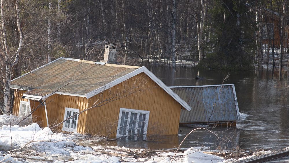 Verden blir varmere og antallet flommer øker. Her fra Rendalen i 2018