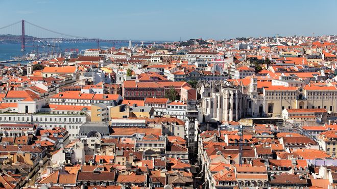 Lisboa, hovedstaden i Portugal.