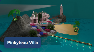 En digital villa på en digital øy metavers Republic Realm