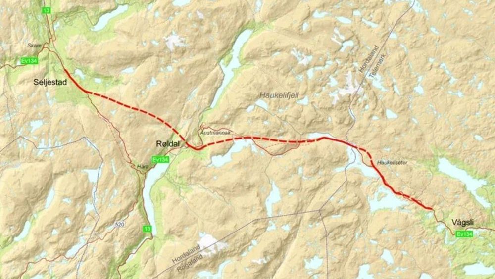 Statens vegvesen skal bygge ny vei mellom Vågsli i Vinje og Seljestad i Ullensvang. Første byggetrinn er Røldal-Seljestad.