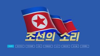 Forsiden på det nordkoreanske propagandanettstedet Voice of Korea.