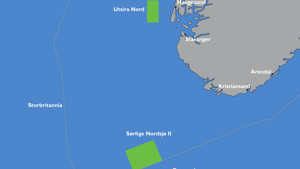Utsira nord og Sørlige Nordsjø 2 åpnes for havvindutbygging. Sistnevnte blir nå delt i to av regjeringen. Første fase skal kun knyttes til Norge, og blir dermed avhengig av subsidier. Utsira Nord krever flytende vindturbiner, og vil derfor også være avhengig av subsidier.
