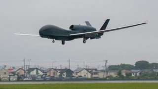 Amerikansk Global Hawk-drone forlot ukrainsk luftrom da Russland angrep
